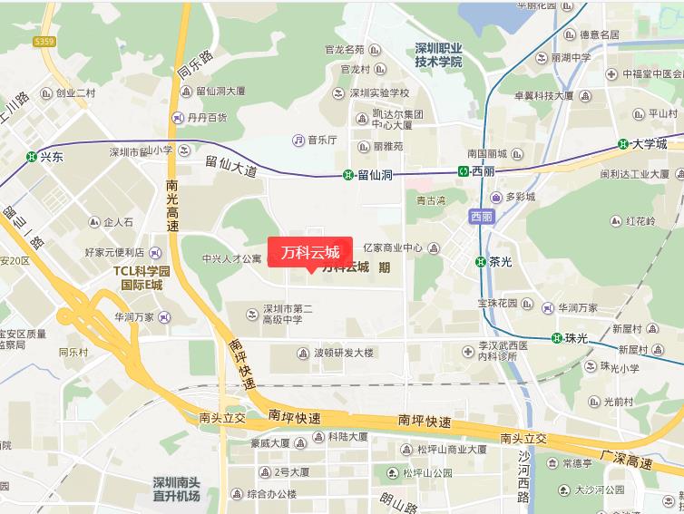 万科云城交通图