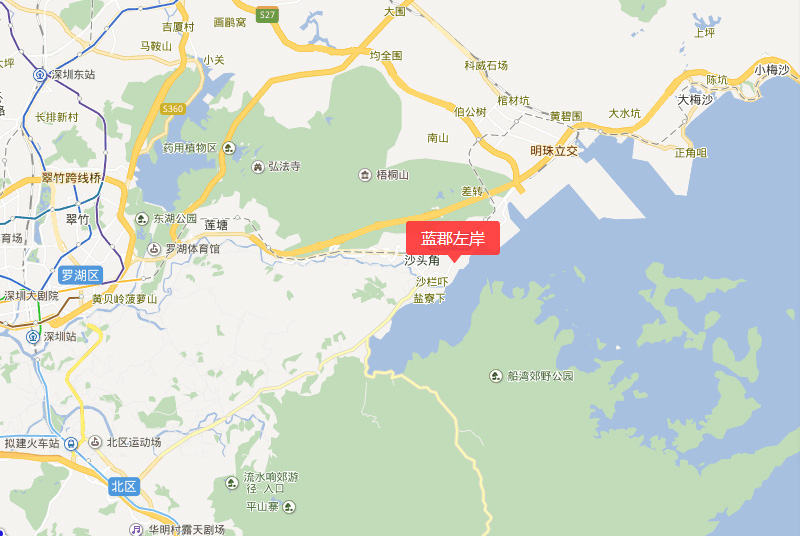 蓝郡左岸交通图