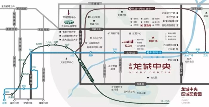 金地龙城中央自在寓交通图