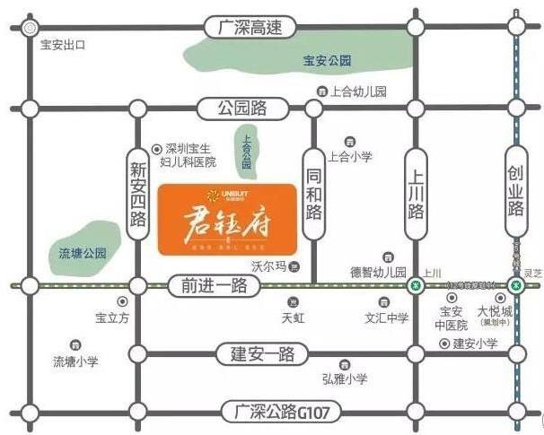 联建·君钰府交通图