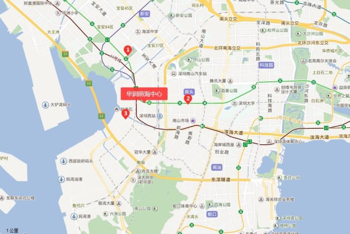 华润前海大厦交通图