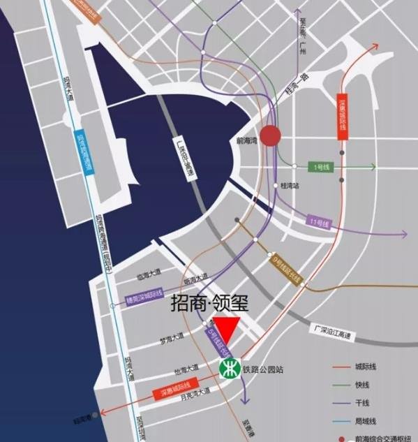 招商前海湾交通图