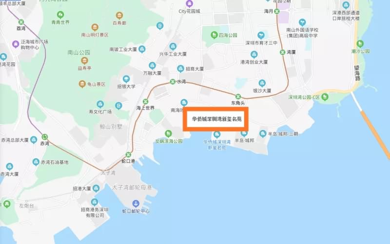 华侨城深圳湾新玺名苑地址交通图