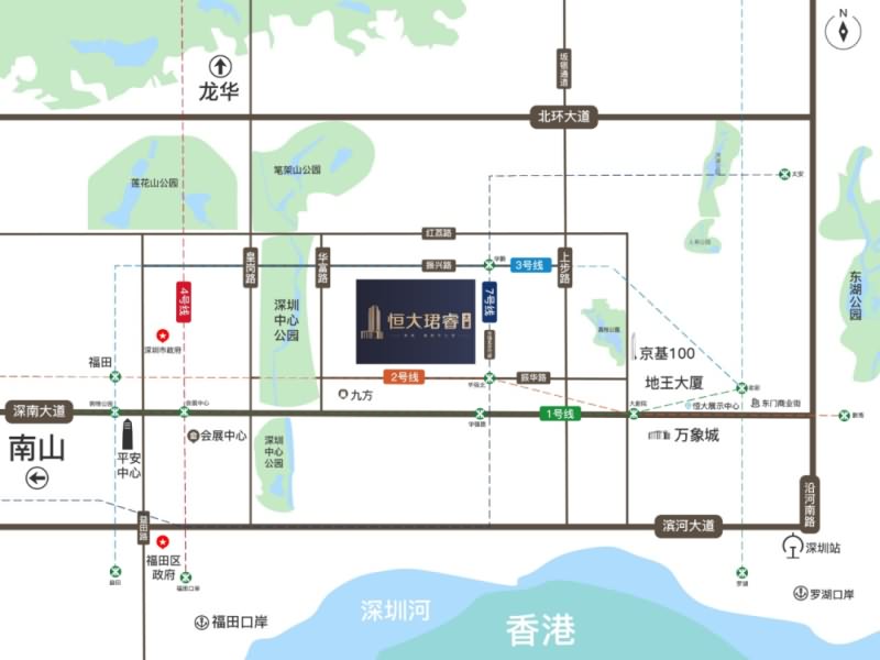 恒大珺睿大厦位置交通图